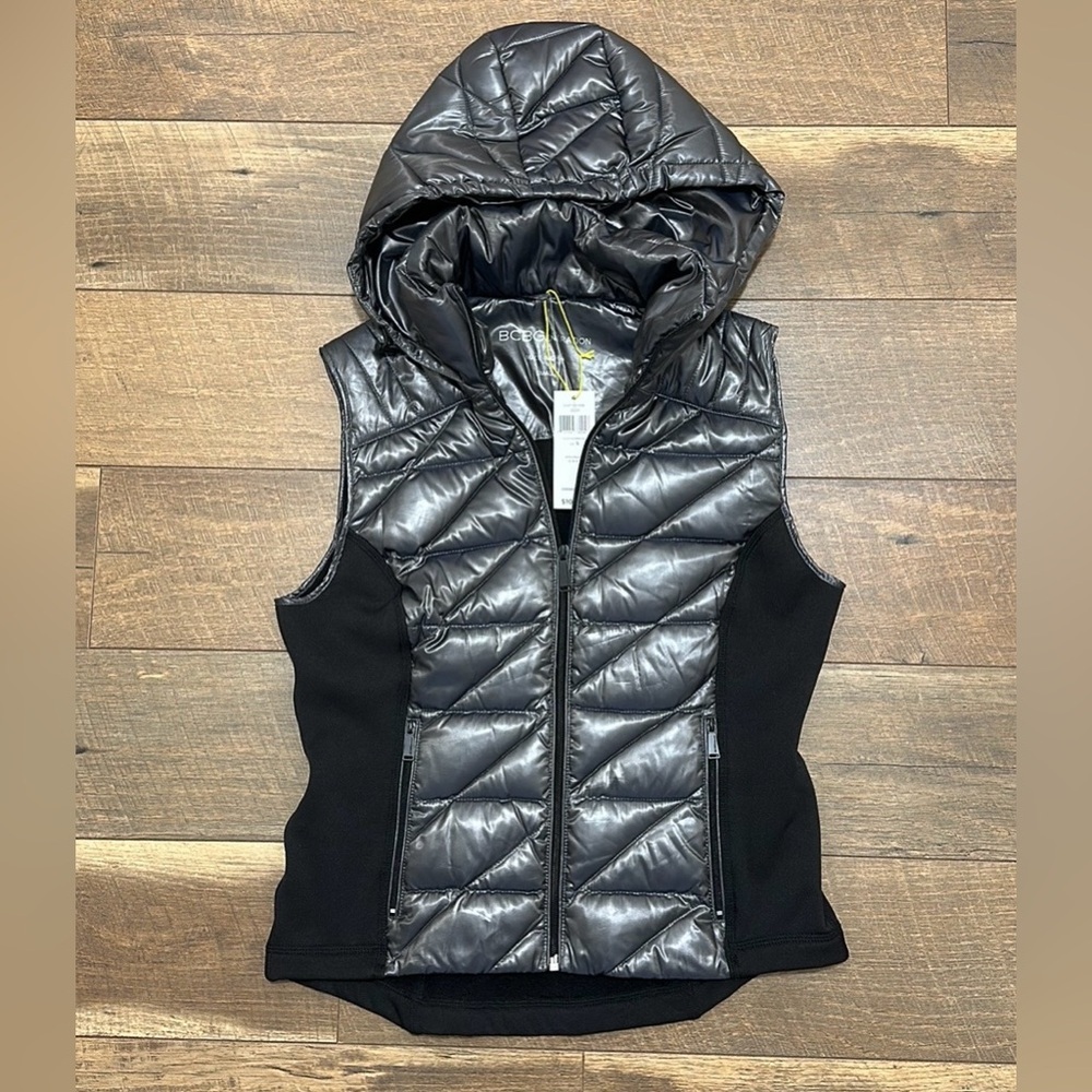 BCBG BCBGeneration Metallic Puffer Vest Small